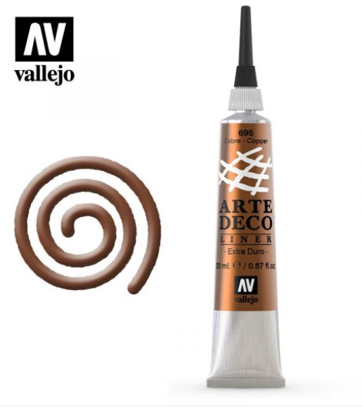 Copper Vallejo Arte Deco Liner