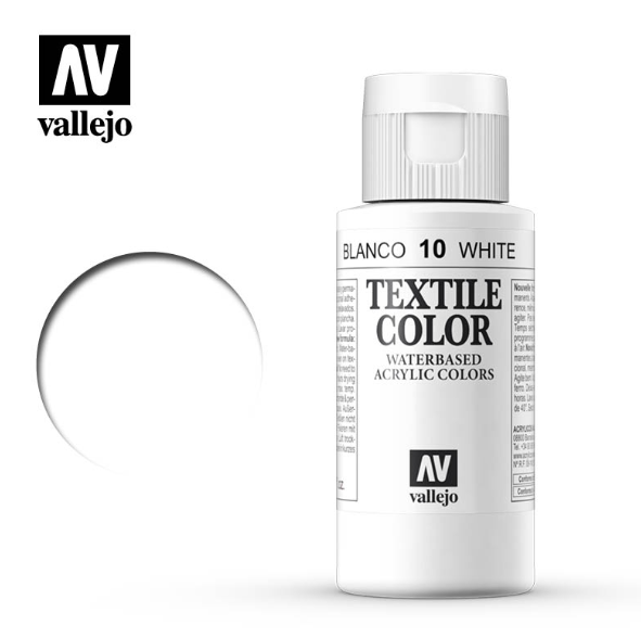 White Vallejo Textile Color