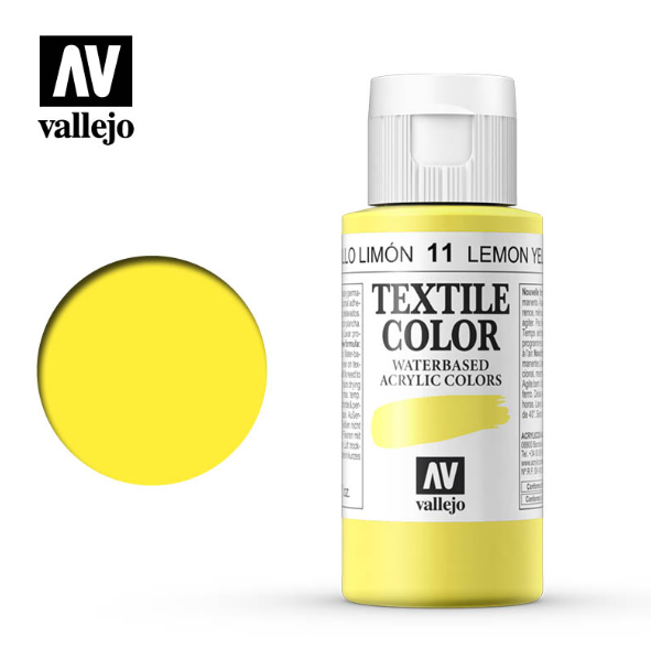 Lemon Yellow Vallejo Textile Color