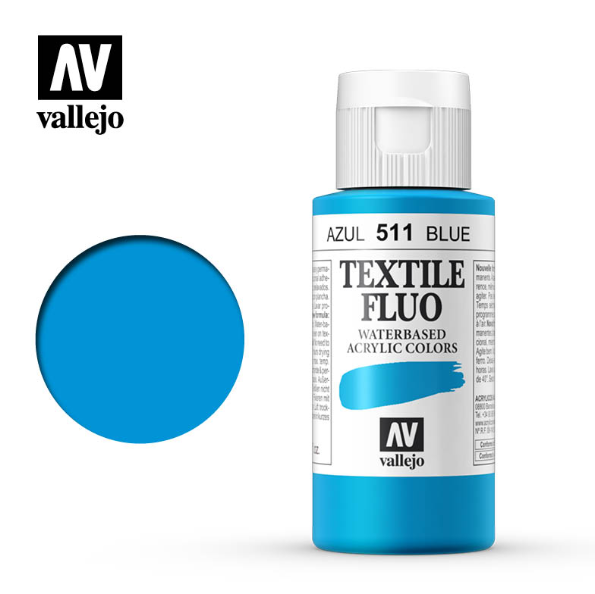 Fluo Blue Vallejo Textile Color