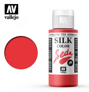 Vermilion Vallejo Silk Color / Gutta