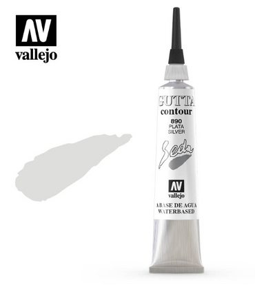 Silver Vallejo Silk Color / Gutta