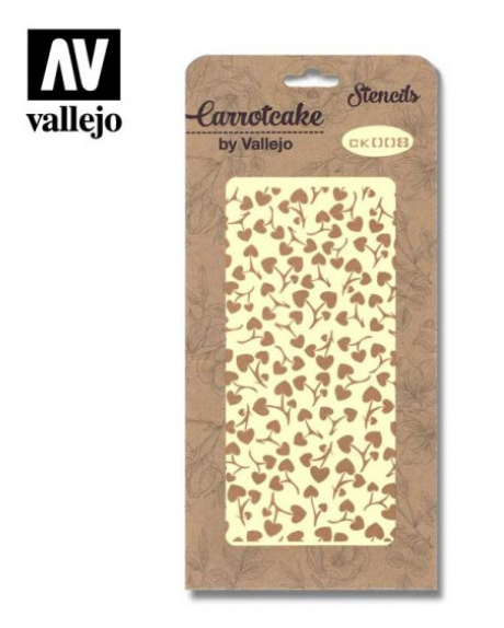 Heart Flowers Vallejo Stencils