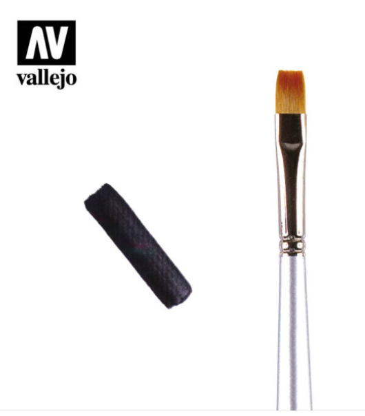 Flat rectangular brush Vallejo Brushes