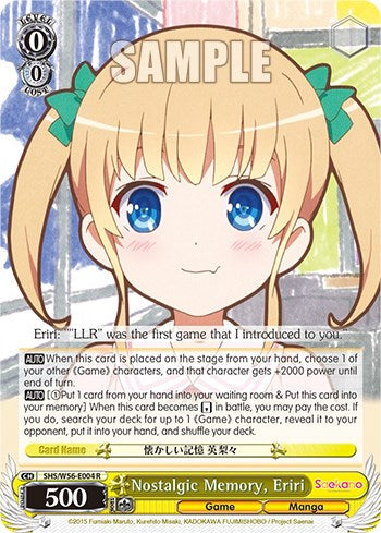 Nostalgic Memory, Eriri [Saekano: How to Raise a Boring Girlfriend]