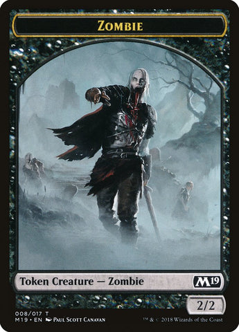 Knight // Zombie Double-Sided Token (Game Night) [Core Set 2019 Tokens]