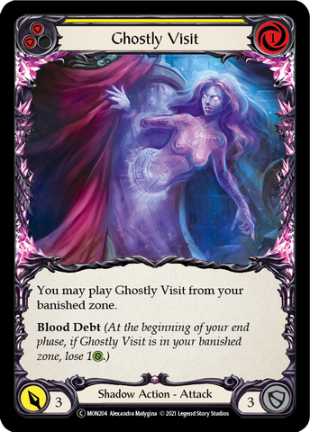 Ghostly Visit (Yellow) [U-MON204-RF] (Monarch Unlimited)  Unlimited Rainbow Foil