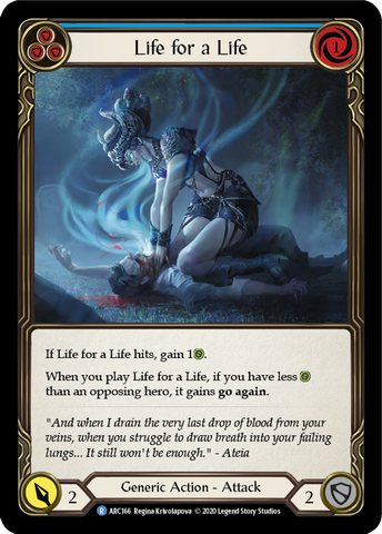 Life for a Life (Blue) [U-ARC166] (Arcane Rising Unlimited)  Unlimited Normal