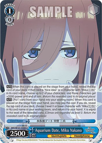 Aquarium Date, Miku Nakano (5HY/W101-E088 U) [The Quintessential Quintuplets Movie]