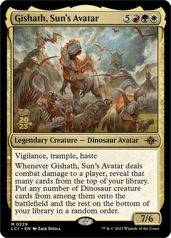 Gishath, Sun's Avatar (LCI) [The Lost Caverns of Ixalan Prerelease Cards]
