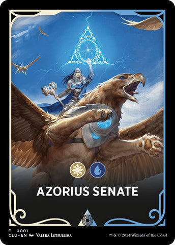 Azorius Senate Theme Card [Ravnica: Clue Edition Tokens]