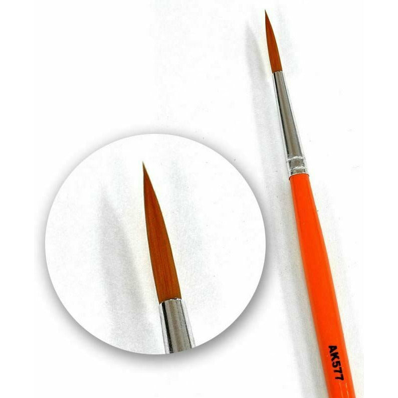 AK Interactive Weathering Brush Fine Long New - TISTA MINIS