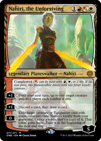 Nahiri, the Unforgiving (Promo Pack) [Phyrexia: All Will Be One Promos]