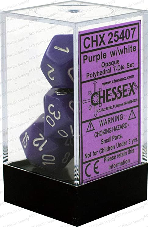 Chessex Opaque Polyhedral 7 Die Set