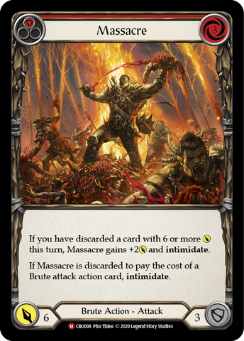 Massacre [CRU008] (Crucible of War)  1st Edition Rainbow Foil