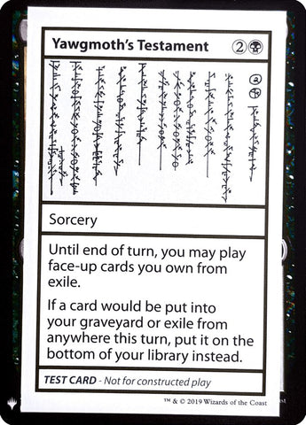 Yawgmoth's Testament [Mystery Booster Playtest Cards]