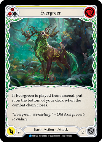 Evergreen (Yellow) [ELE120] (Tales of Aria)  1st Edition Rainbow Foil