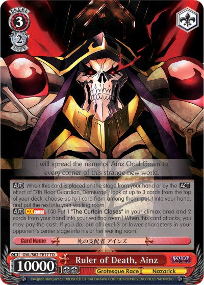 Ruler of Death, Ainz (OVL/S62-TE17 TD) [Nazarick: Tomb of the Undead]