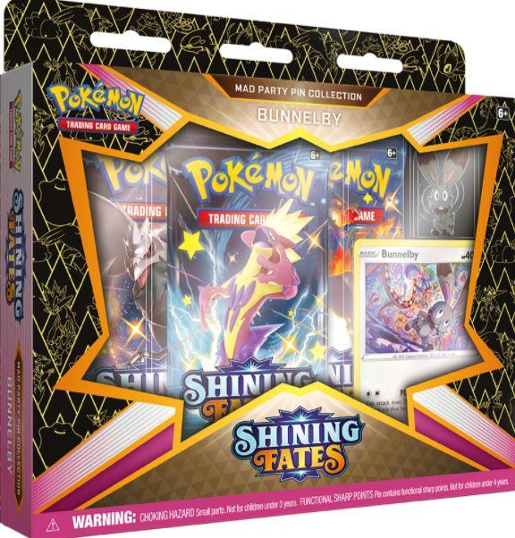 Pokemon Shining Fates Mad Party Pin Collection