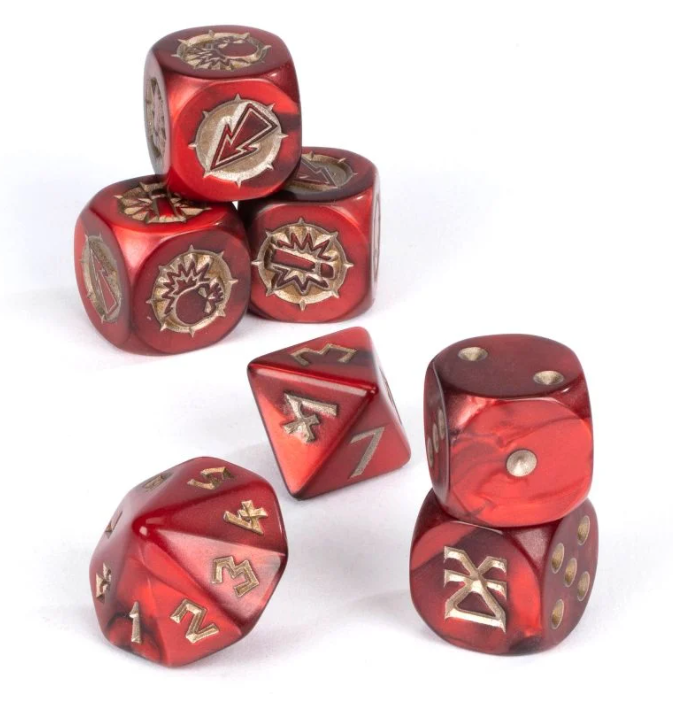 Blood Bowl Khorne Team Dice Set