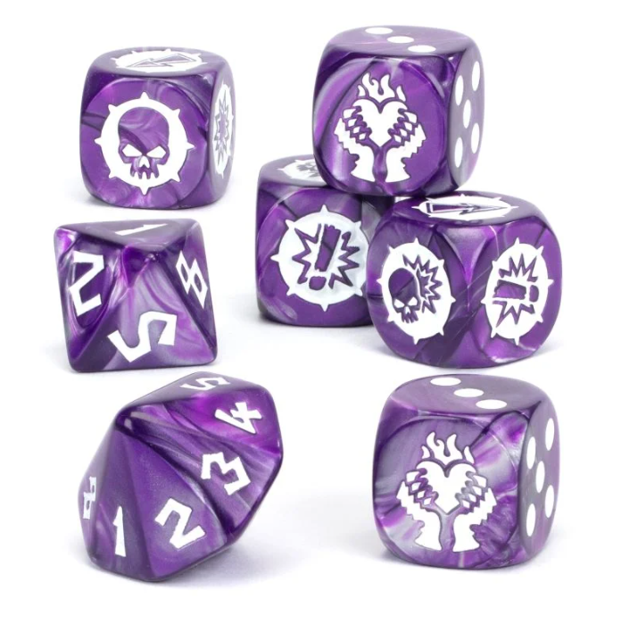 Blood Bowl Dark Elf Team Dice Set