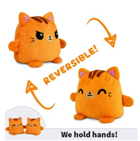 Plushmates: Reversible Cat (Happy Orange+Angry Orange)