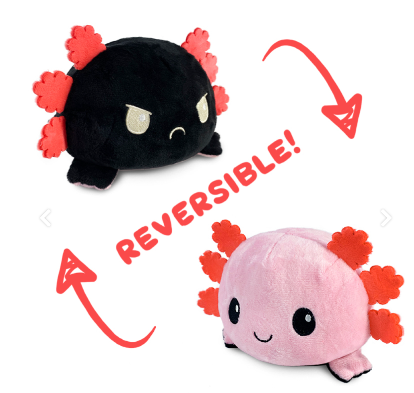 Plushmates: Reversible Axolotl Pink / Black