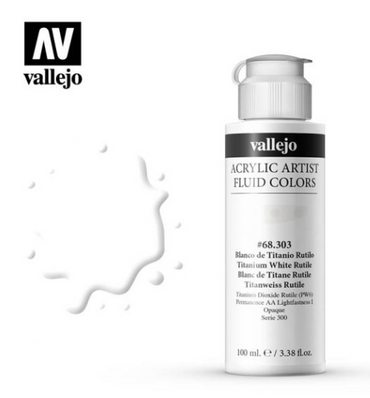 Titanium White Rutile Vallejo Acrylic Artist Fluid Color