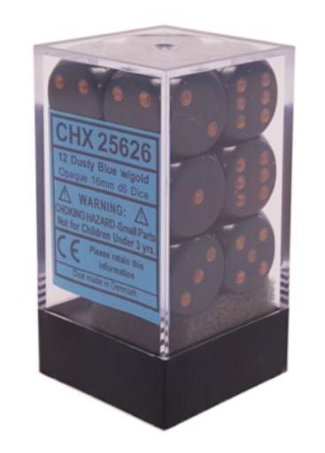 Chessex Opaque D6 12pack Dice