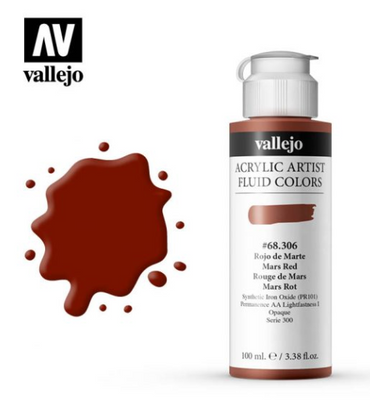 Mars Red Vallejo Acrylic Artist Fluid Color