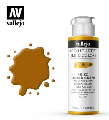Niquel Azo Yellow Vellejo Acrylic Artist Fluid Color