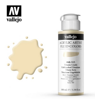 Unbleached Titanium Vellejo Acrylic Artist Fluid Color