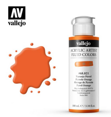 Pyrrole Orange Vellejo Acrylic Artist Fluid Color