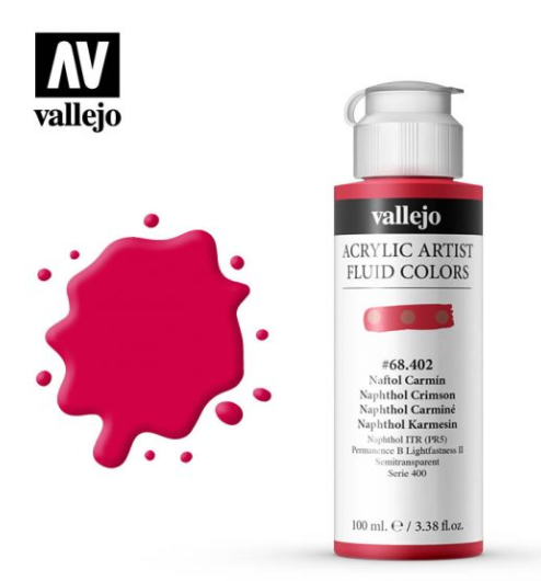 Naphthol Crimson Vellejo Acrylic Artist Fluid Color