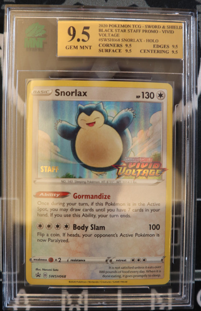 Snorlax (Staff) - SWSH066 [Vivid Voltage Promo] *MNT 9.5*