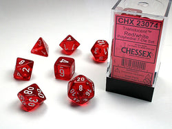 Chessex Translucent Polyhedral 7 Die Set