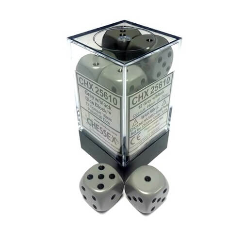 Chessex Opaque D6 12pack Dice