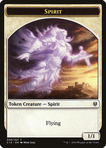 Spirit (001) // Spirit (006) Double-Sided Token [Commander 2016 Tokens]