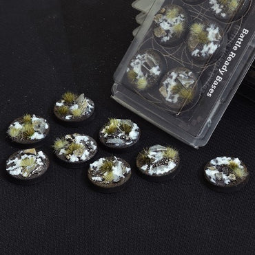 Gamers Grass Battle Ready Bases - Winter - Round 32mm (x8)
