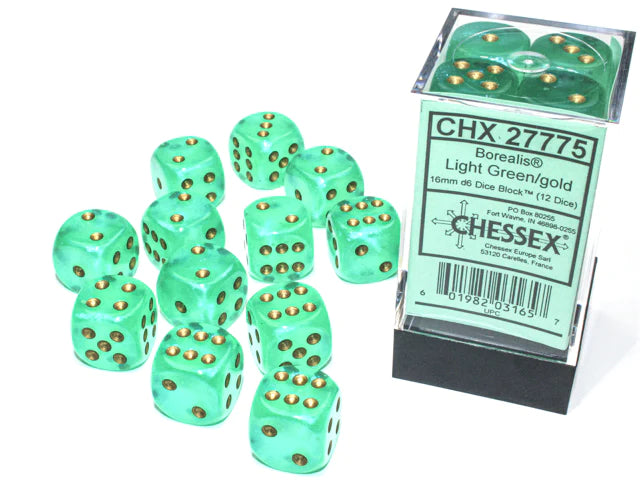 Chessex Borealis D6 12pack Dice