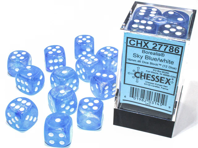 Chessex Borealis D6 12pack Dice