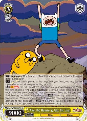 Finn the Human & Jake the Dog (AT/WX02-001S SR) [Adventure Time]