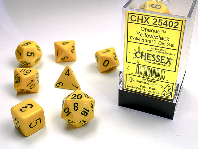 Chessex Opaque Polyhedral 7 Die Set