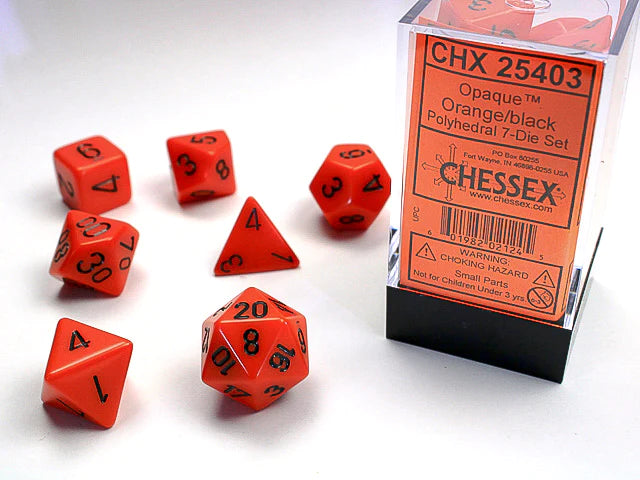 Chessex Opaque Polyhedral 7 Die Set