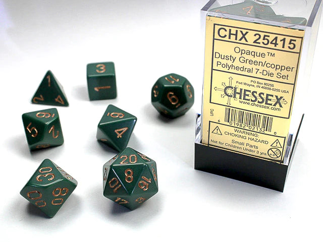 Chessex Opaque Polyhedral 7 Die Set