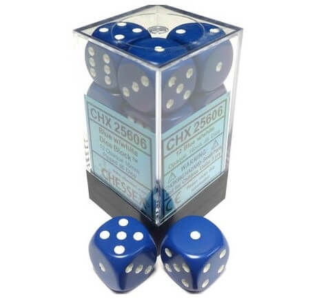 Chessex Opaque D6 12pack Dice