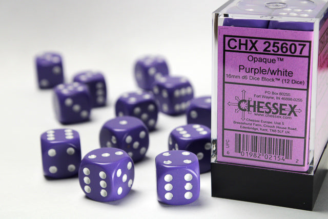 Chessex Opaque D6 12pack Dice