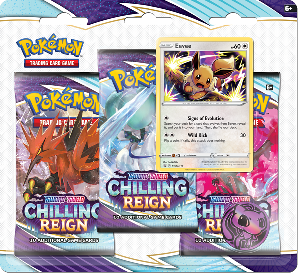 Pokemon Chilling Reign 3-Pack Blister - Eevee