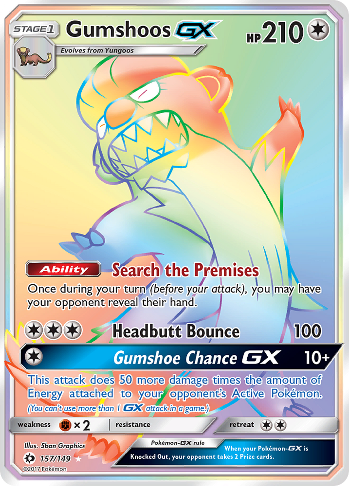 Gumshoos GX (157/149) [Sun & Moon: Base Set]