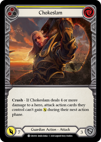 Chokeslam (Yellow) [CRU036] (Crucible of War)  1st Edition Normal